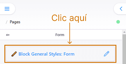 Option de style pour le formulaire